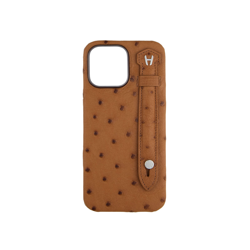 Ostrich Leather Cognac