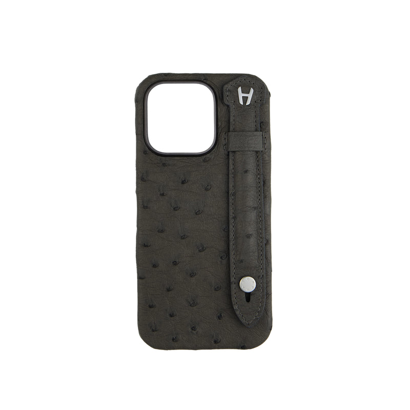 Ostrich Leather Anthracite