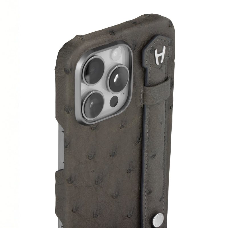 Ostrich Leather Anthracite